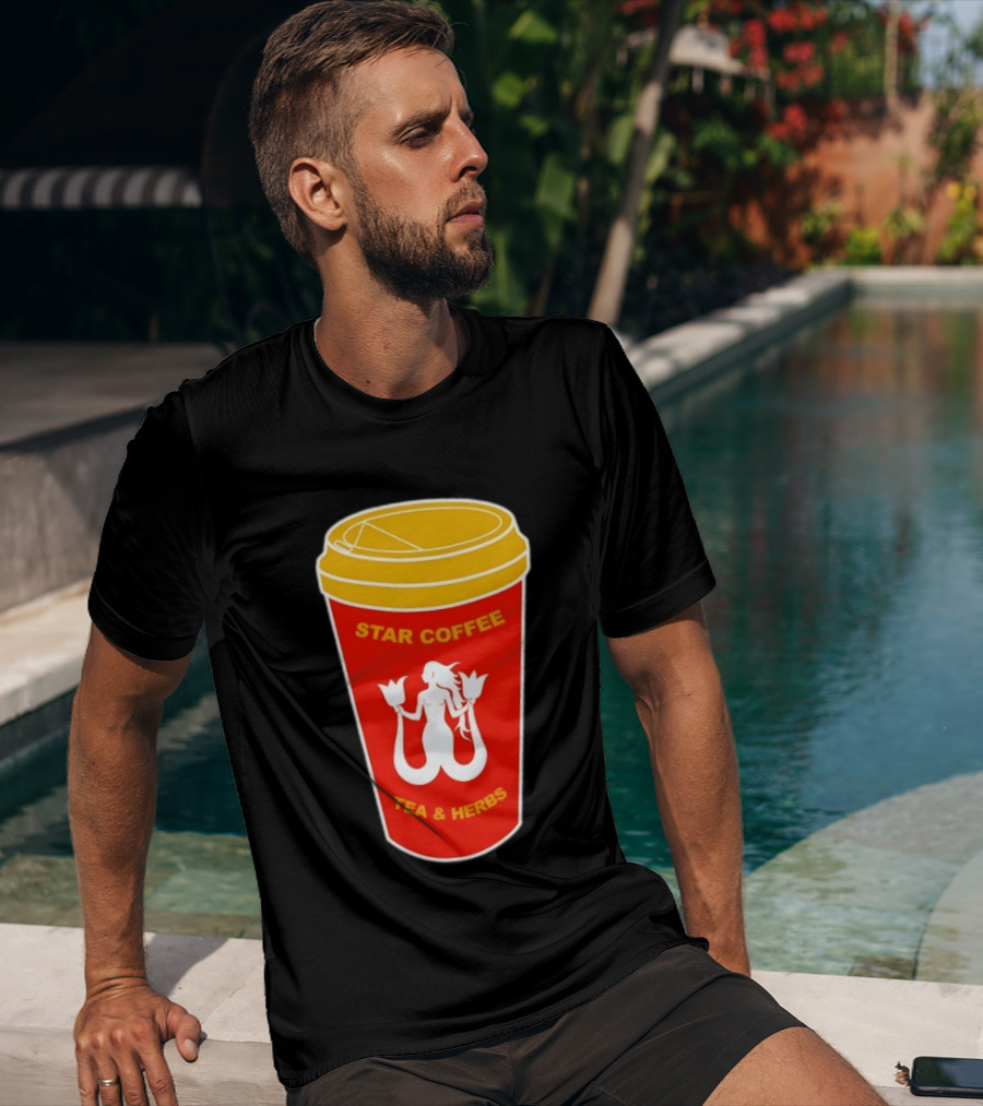 Star Coffee Tea & Herbs Mermaid Cup T-Shirt