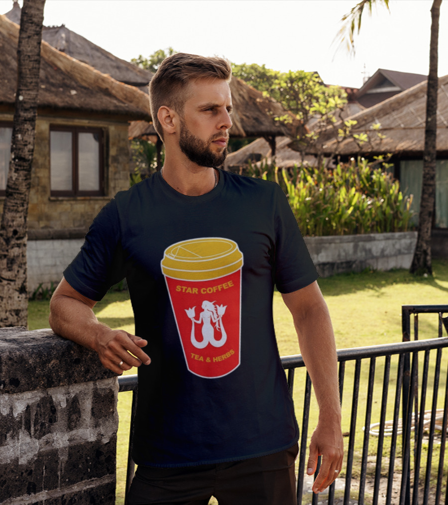 Star Coffee Tea & Herbs Mermaid Cup T-Shirt