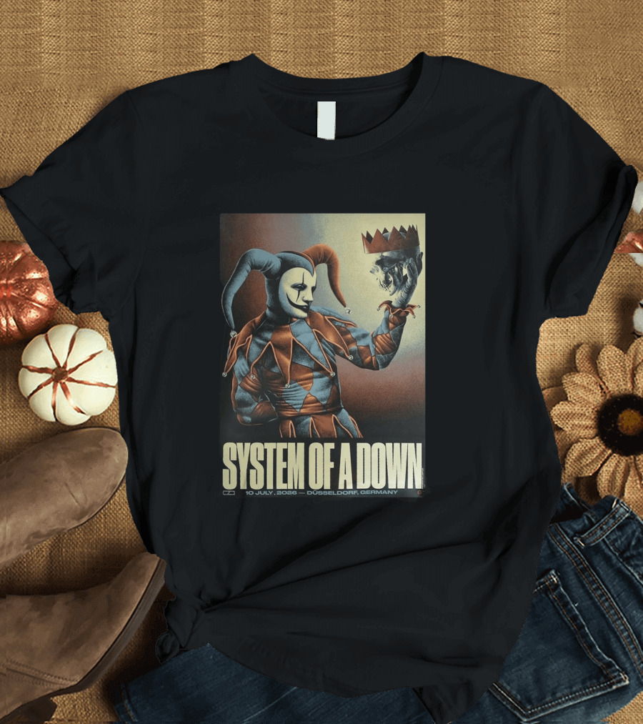 System Of A Down 2026 Düsseldorf Germany Pop Up Shop The Clown 10 July Open Air Park T-Shirt