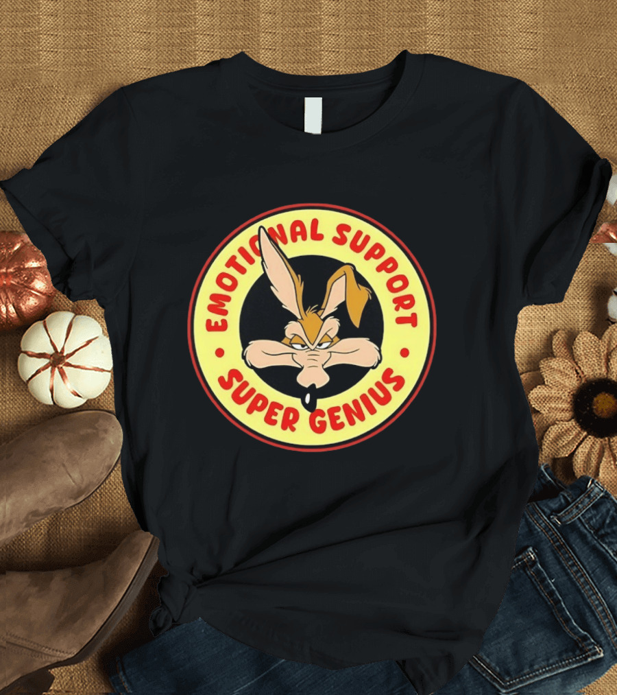 Wile E Coyote Emotional Support Super Genius T-Shirt