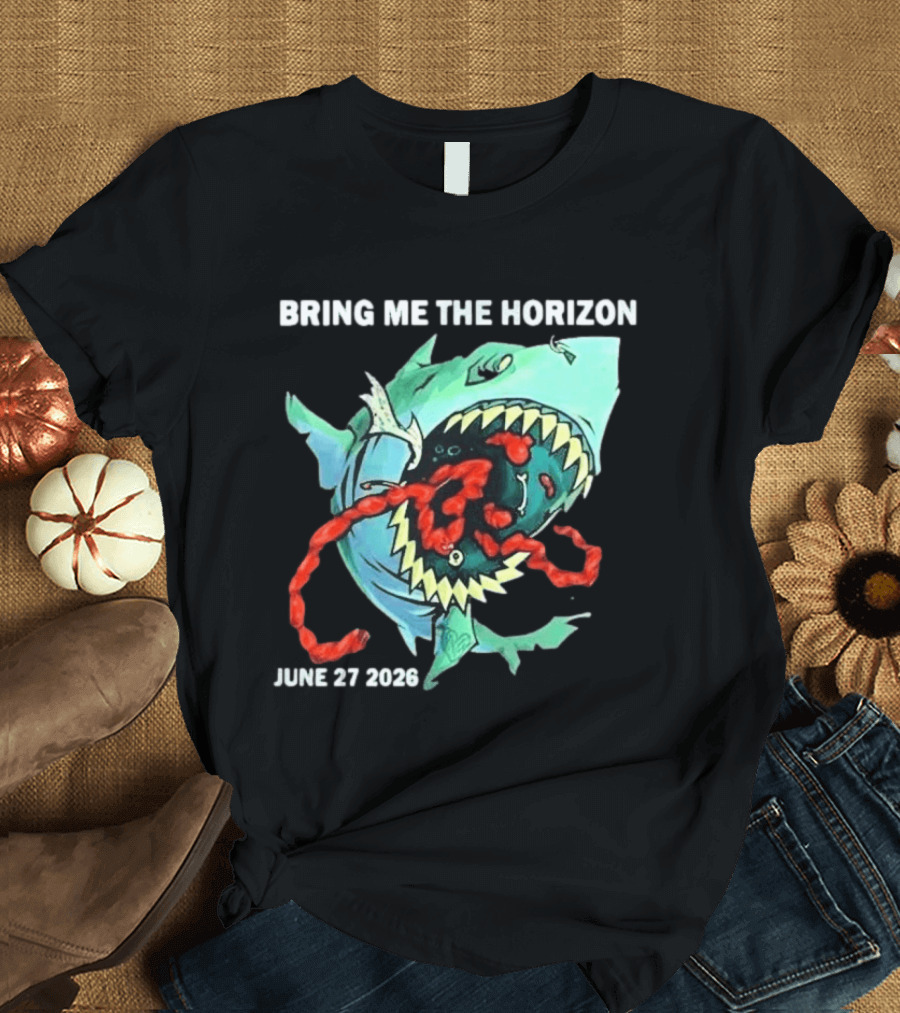 Bring Me The Horizon June 27 2026 Shark Graphic Copenhell Festival European Summer Shows T-Shirt