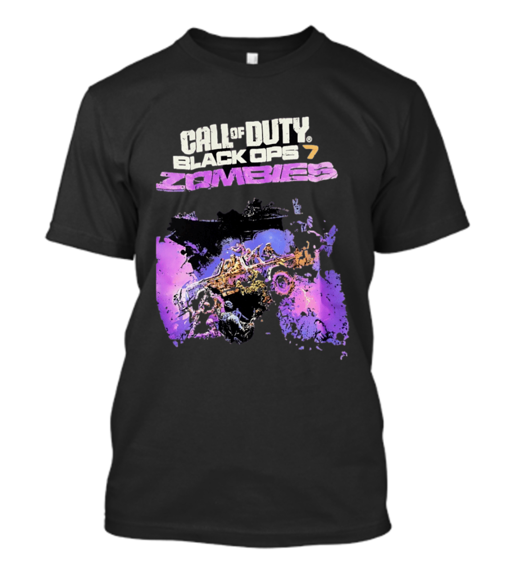 Call Of Duty Black Ops 7 Zombies Paint Splatter Artwork Gaming T-Shirt