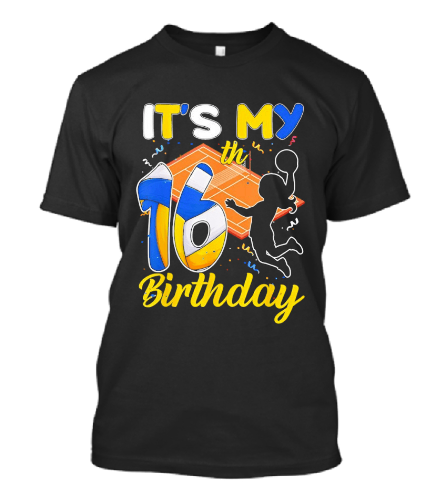 It's My 16th Birthday Volleyball Court T-Shirt
