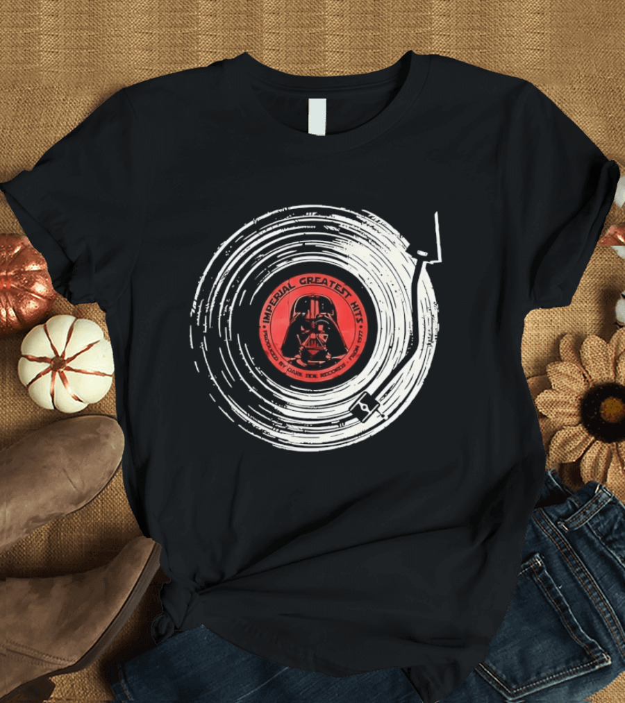 Darth Vader Imperial Greatest Hits Vinyl Record Star Wars Dark Side Records T-Shirt