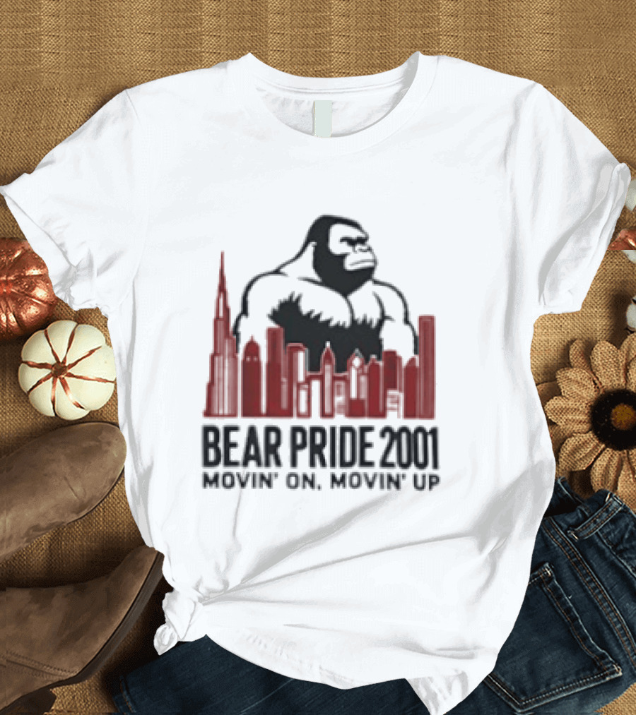 Bear Pride 2001 Movin' On Movin' Up Gorilla Skyline Cityscape T-Shirt
