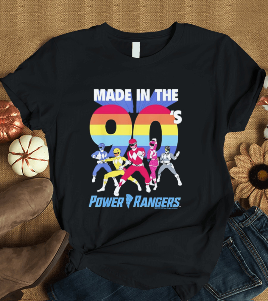Power Rangers Made In The 90's Mighty Morphin Retro Team T-Shirt
