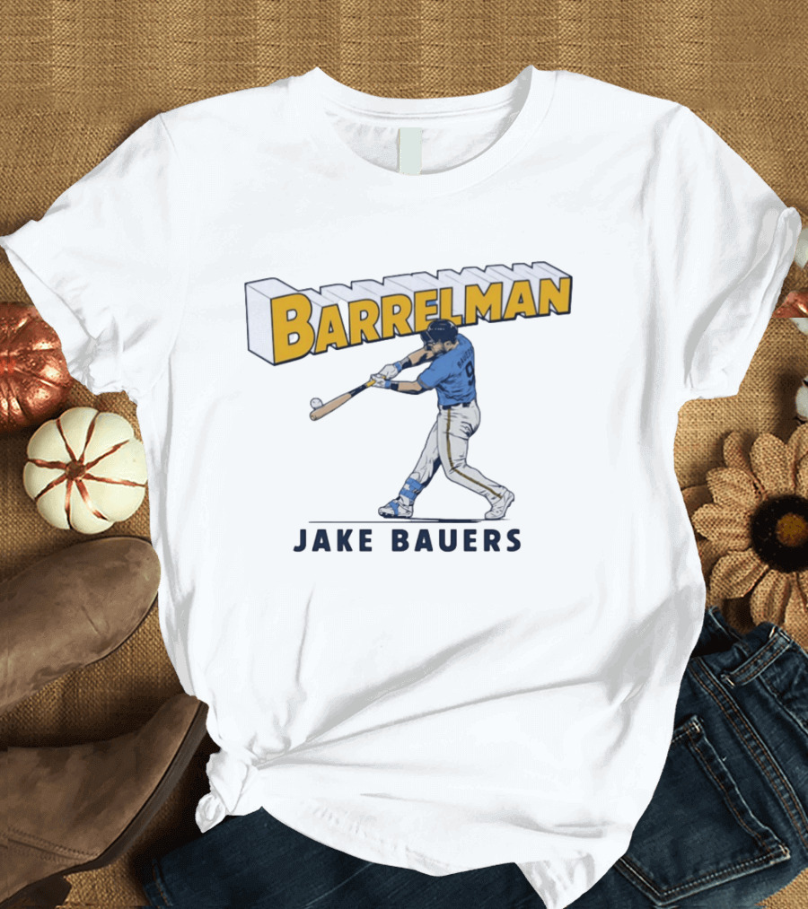 Barrelman Jake Bauers Baseball MLB Player T-Shirt