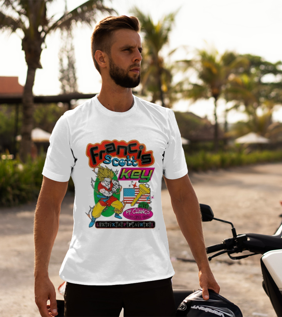 Francis Scott Key Son Goku LAXP Apparel Pf Chang's Tysons Corner Virginia 1814 T-Shirt