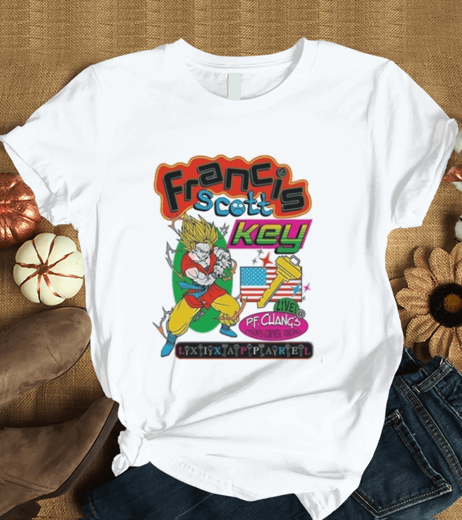 Francis Scott Key Son Goku LAXP Apparel Pf Chang's Tysons Corner Virginia 1814 T-Shirt