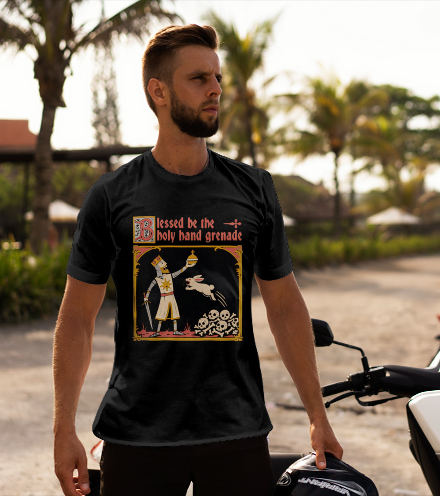 Blessed Be The Holy Hand Grenade Monty Python Knight T-Shirt