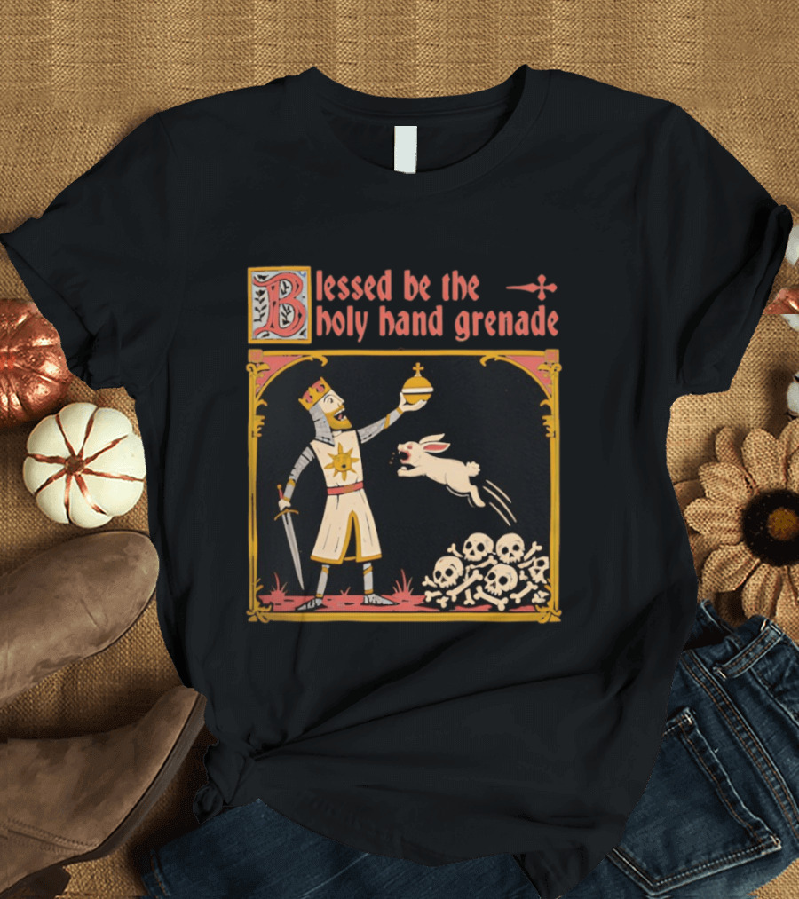 Blessed Be The Holy Hand Grenade Monty Python Knight T-Shirt