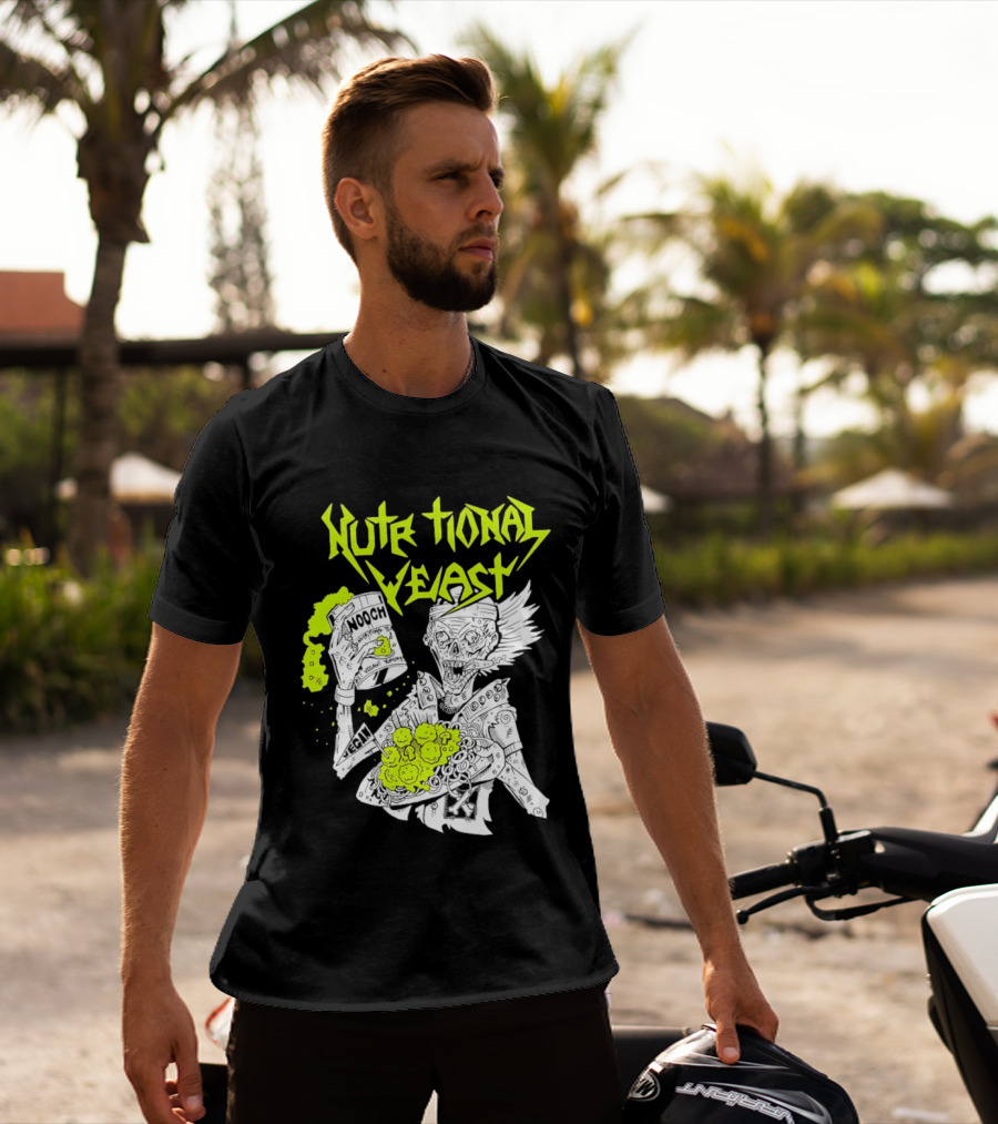 Nutritional Yeast Nooch Vegan Yummy B12 Skeleton T-Shirt