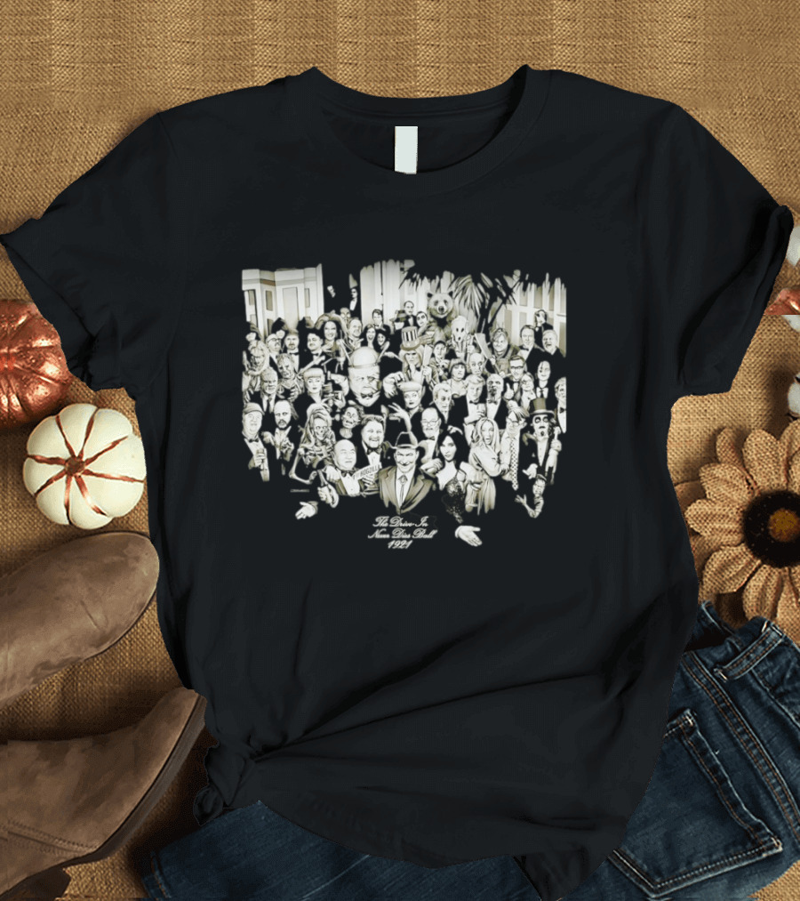 The Drive In Never Dies Ball 1921 Classic Horror Icons And Movie Legends T-Shirt
