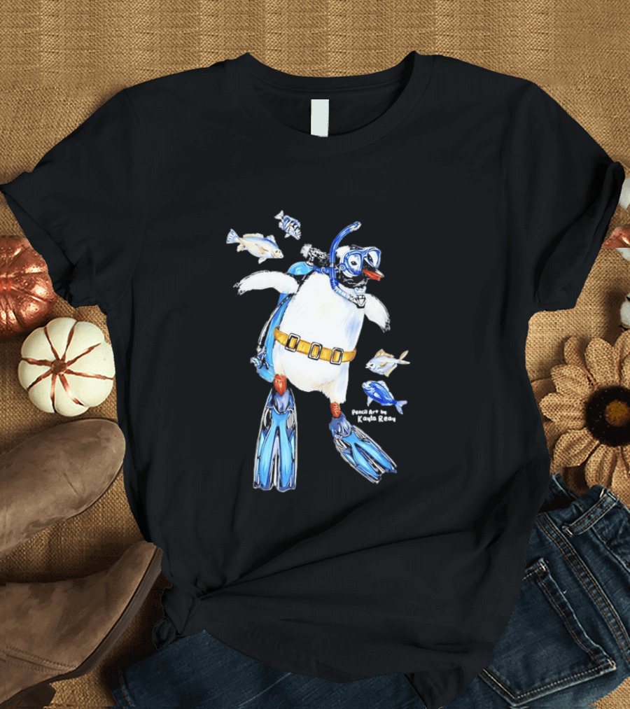 Penguin Snorkeling Underwater Adventure By Gonçalo Barriga T-Shirt