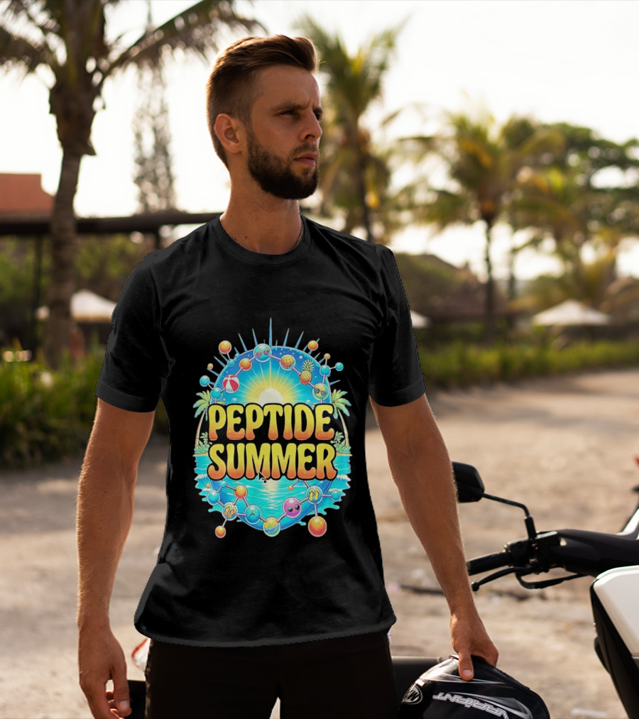 Peptide Summer Tropical Molecular Science Beach Vibe T-Shirt