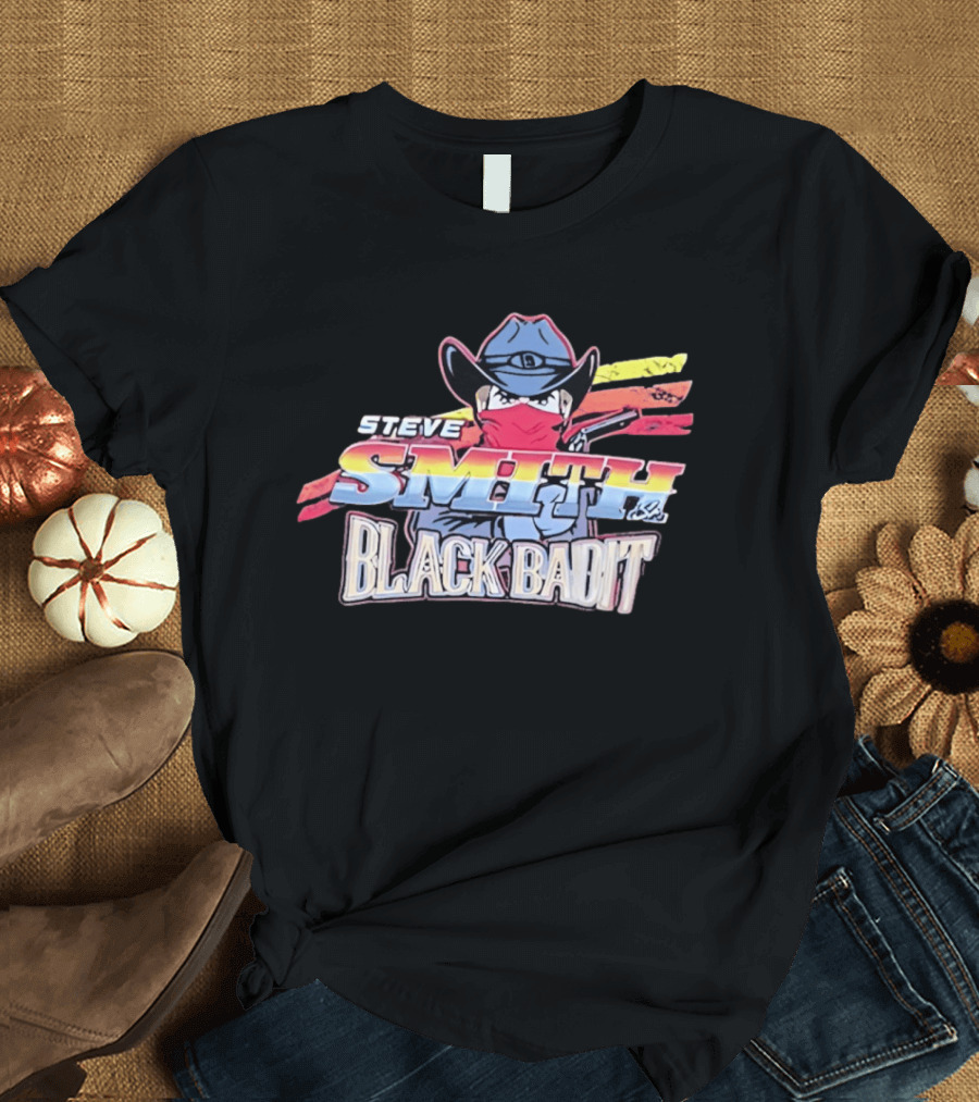 Steve Smith Sr Black Badit Cowboy With Bandana Football T-Shirt