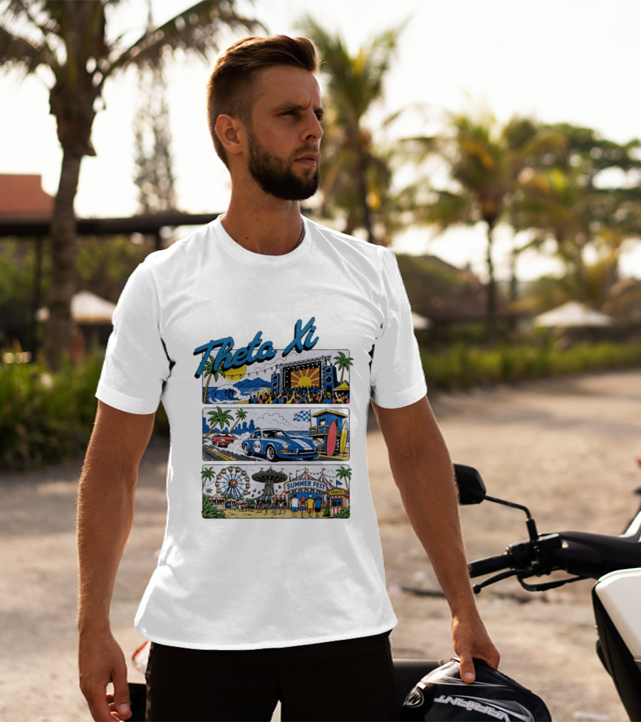 Theta Xi Summer Fest Beach Concert Car Show Ferris Wheel Tickets T-Shirt
