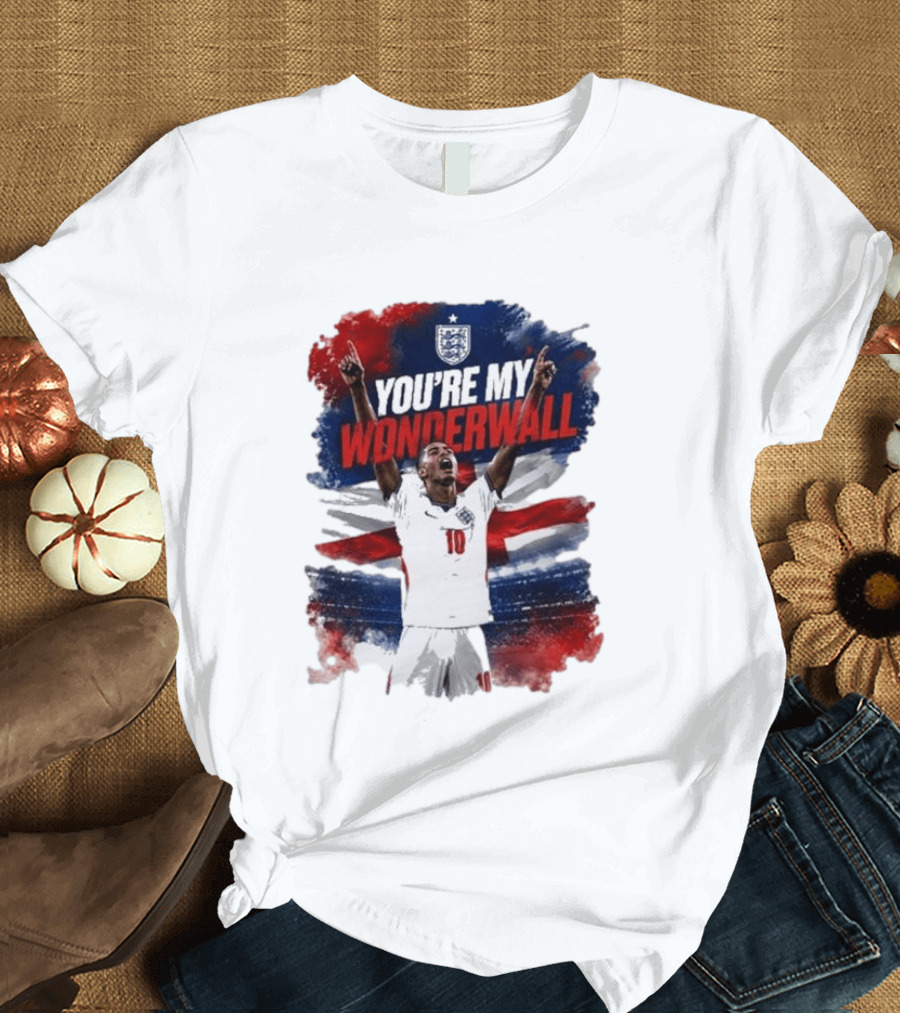 Jude Bellingham England National Team You're My Wonderwall England Flag Football Star Celebration T-Shirt