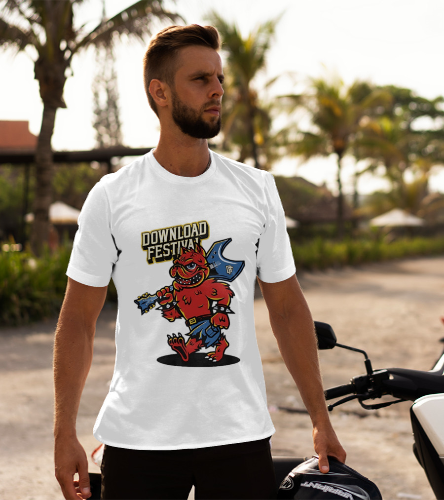 Download Festival Hellhound Character With Guitar T-Shirt