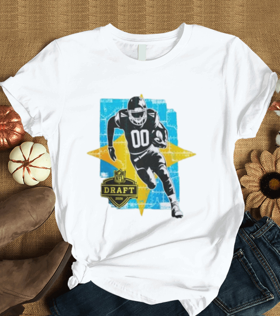 NFL Draft 2026 Football Player Jersey Number 00 T-Shirt