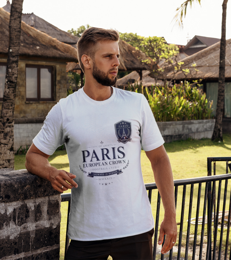 Paris City Of Light European Crown Football Club T-Shirt