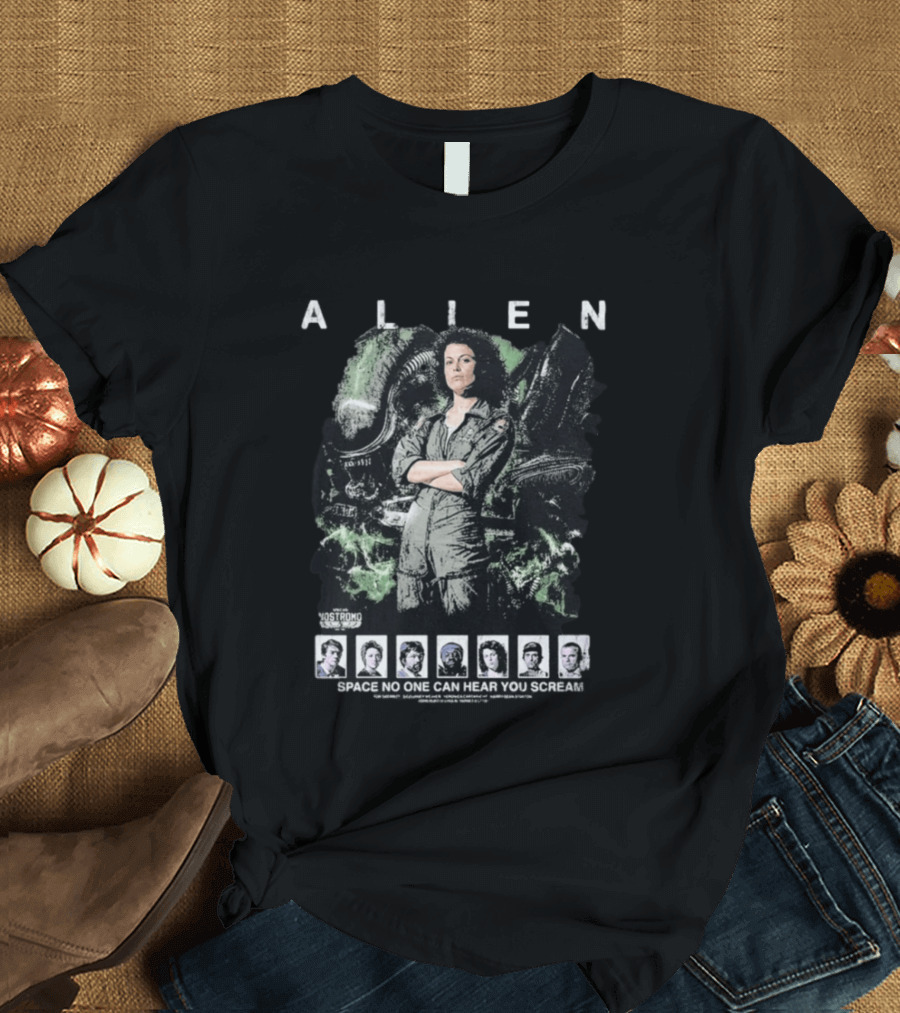 ALIEN Space No One Can Hear You Scream Nostromo Crew T-Shirt