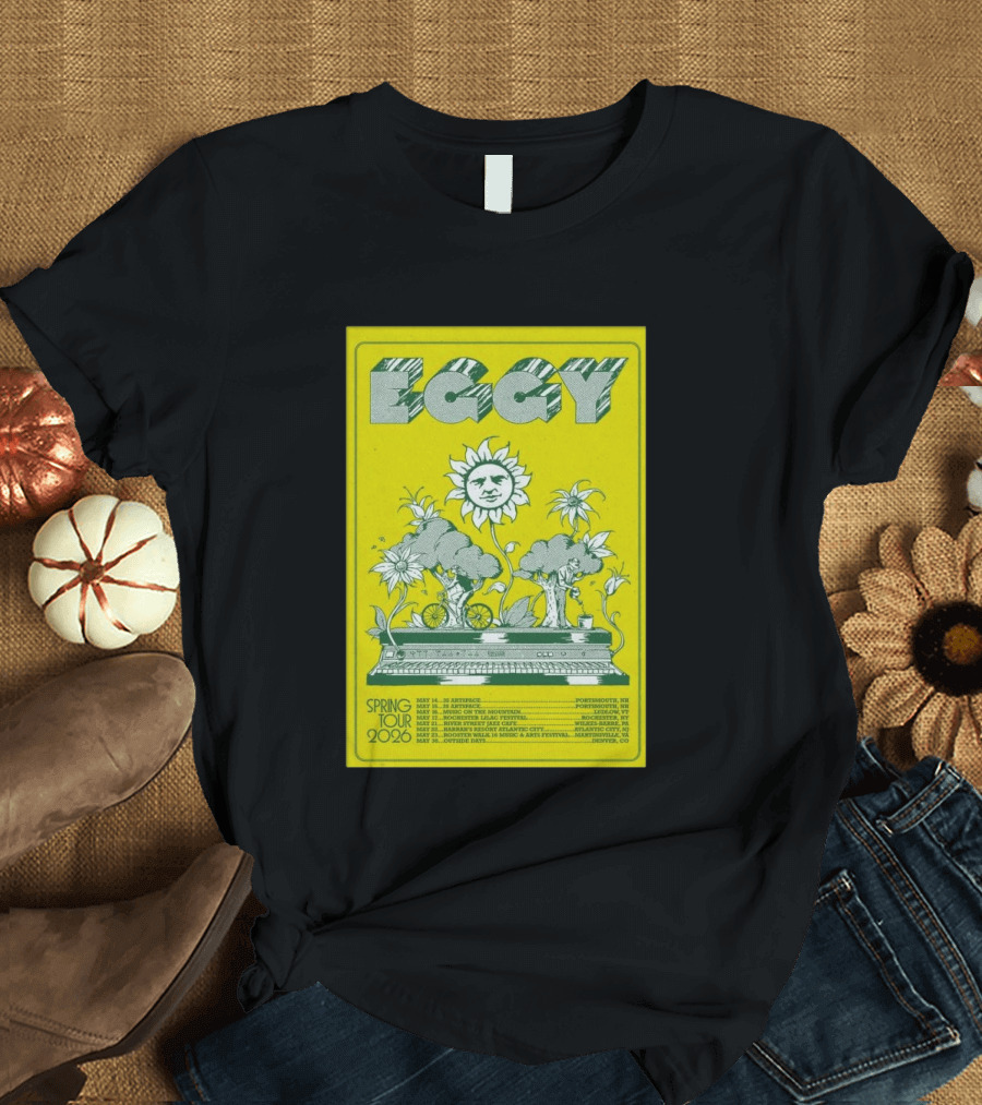 Eggy Spring Tour 2026 Artspace Outpost Richmond Outside Days Denver T-Shirt