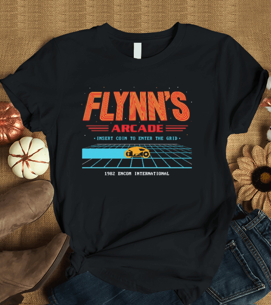 Flynn's Arcade Where The Games Come To Life Tron 1982 Encom International T-Shirt