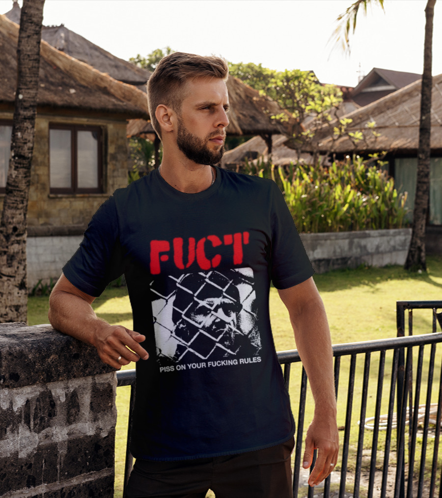 Fuct Piss On Your Fucking Rules Chain Link Fence Streetwear T-Shirt