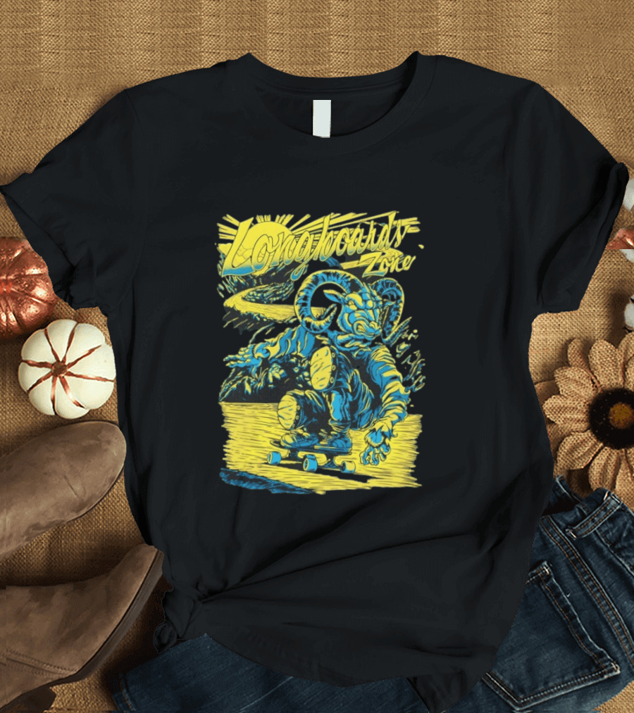 Longboards Zone Goat Downhill Rider Longboarding Adventure T-Shirt
