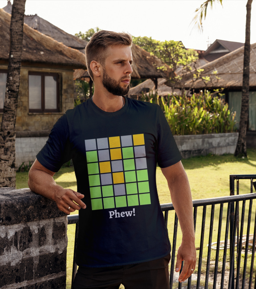 Minesweeper Phew Grid Game Board Text Phew T-Shirt