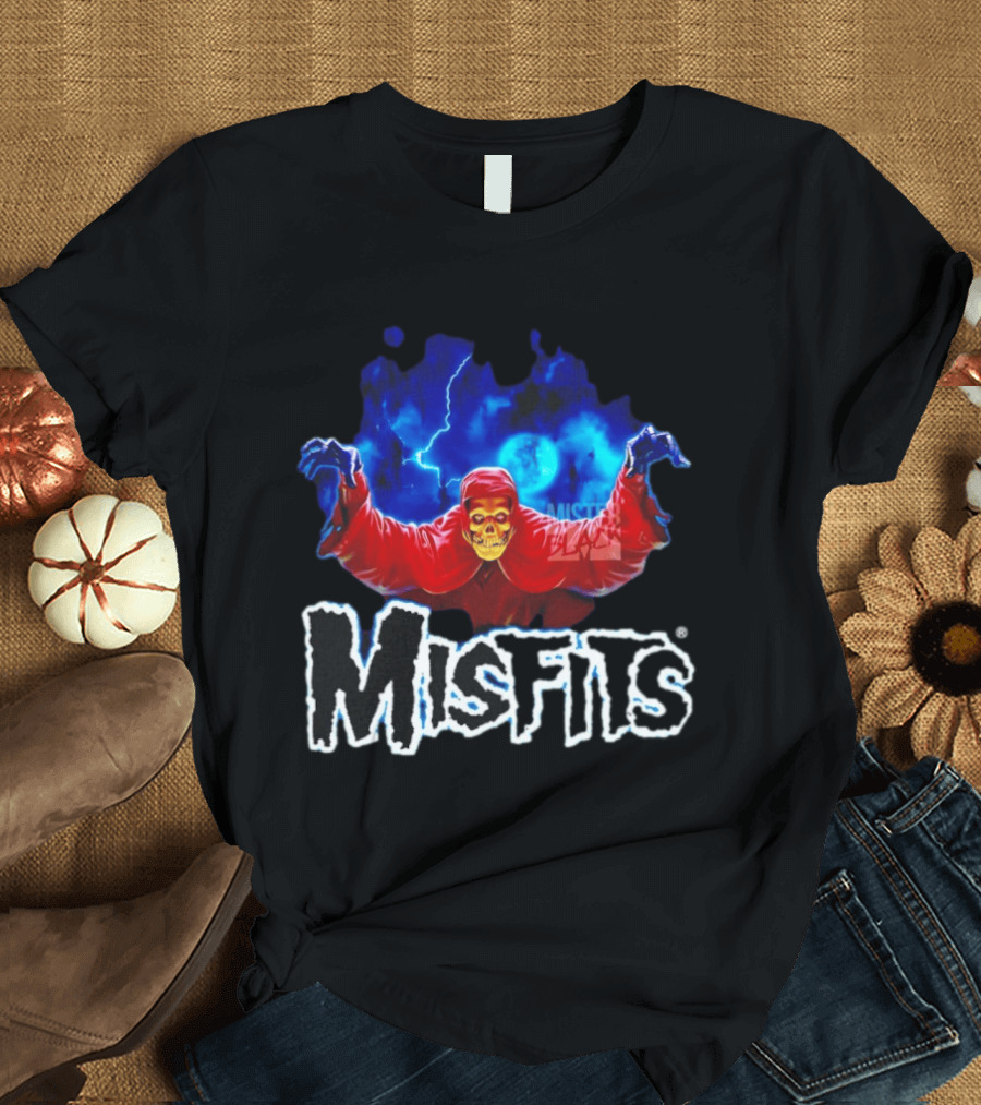 Misfits Crimson Ghost Punk Rock Lightning Glenn Danzig T-Shirt