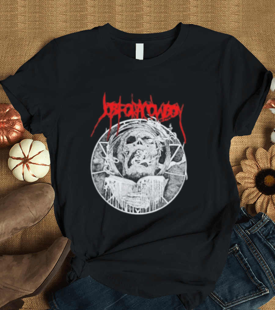 Job For A Cowboy Smoking Skull Death Metal T-Shirt