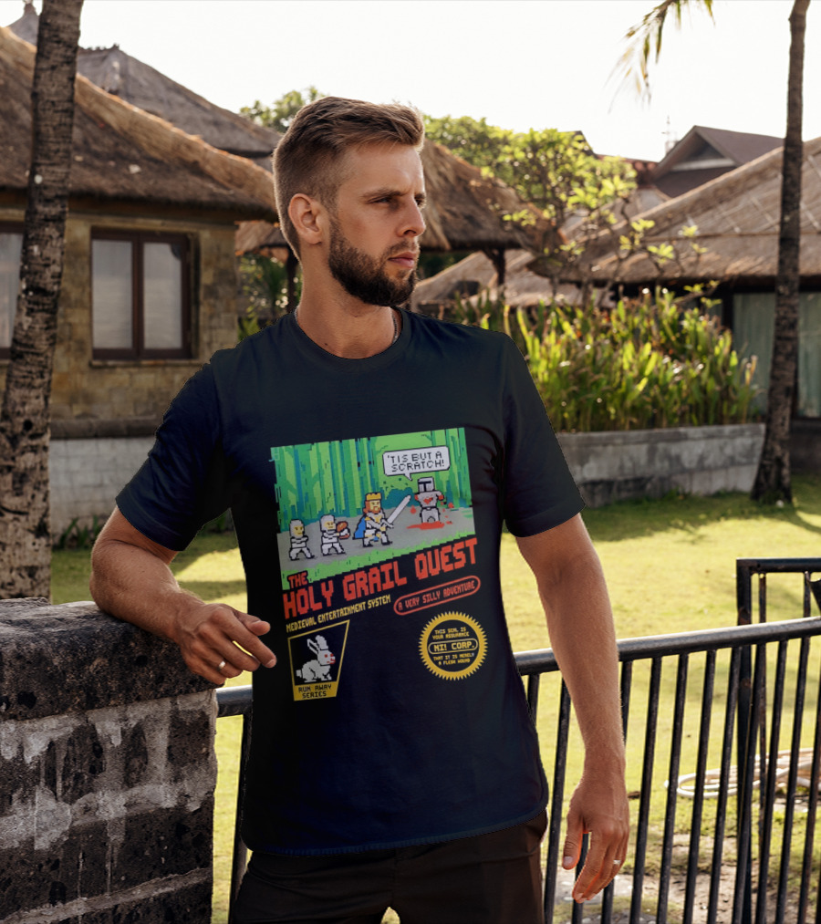 The Holy Grail Quest Medieval Entertainment System A Very Silly Adventure High Score T-Shirt