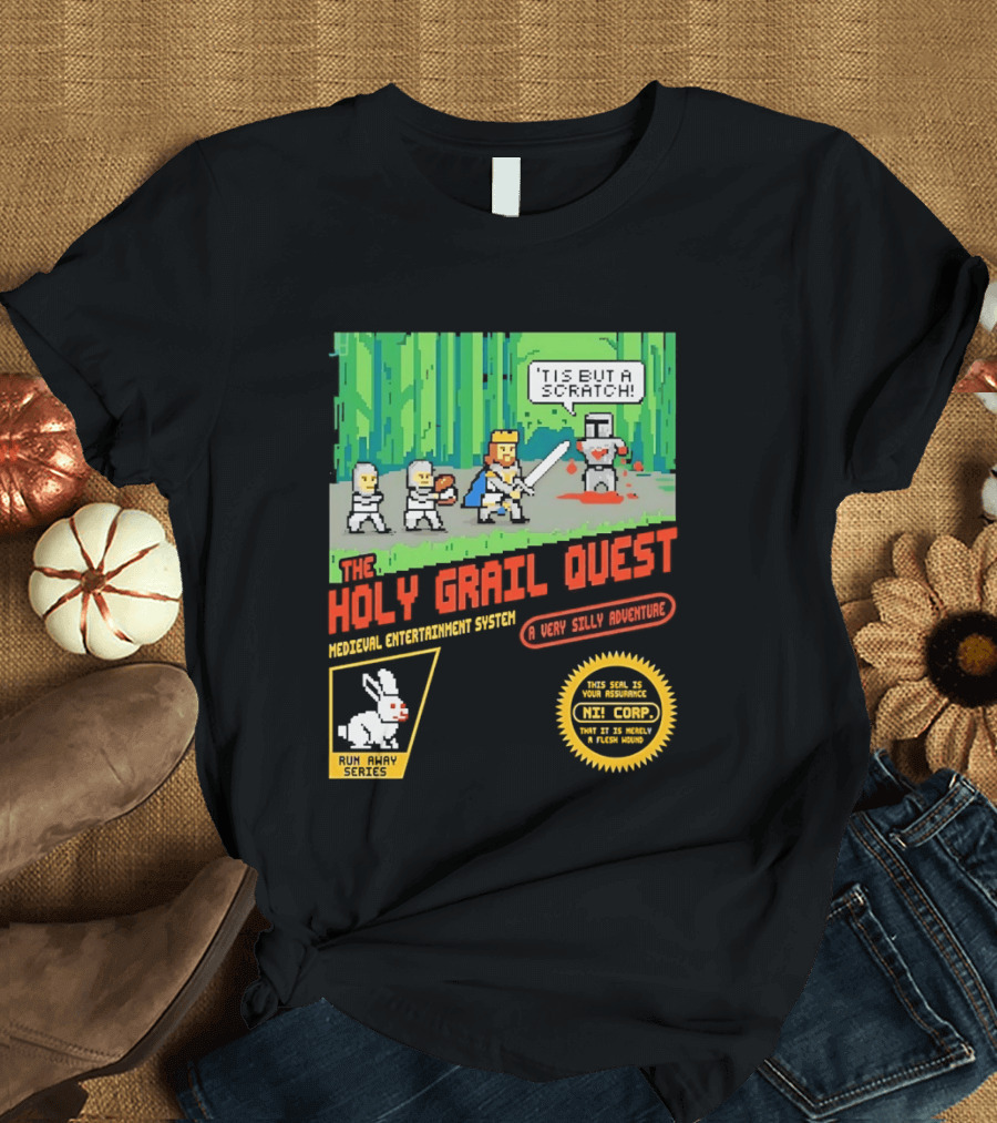 The Holy Grail Quest Medieval Entertainment System A Very Silly Adventure High Score T-Shirt
