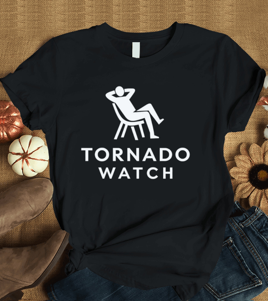 Tornado Relaxed Chair Symbol Humor T-Shirt