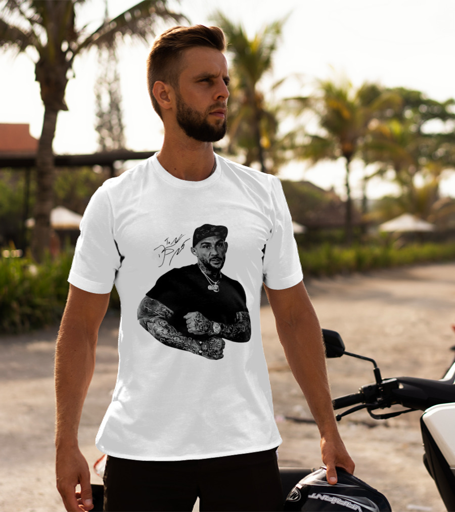 Dustin Poirier The Diamond UFC Tattooed Fighter Black Cap T-Shirt