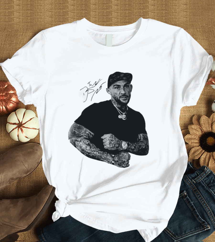 Dustin Poirier The Diamond UFC Tattooed Fighter Black Cap T-Shirt