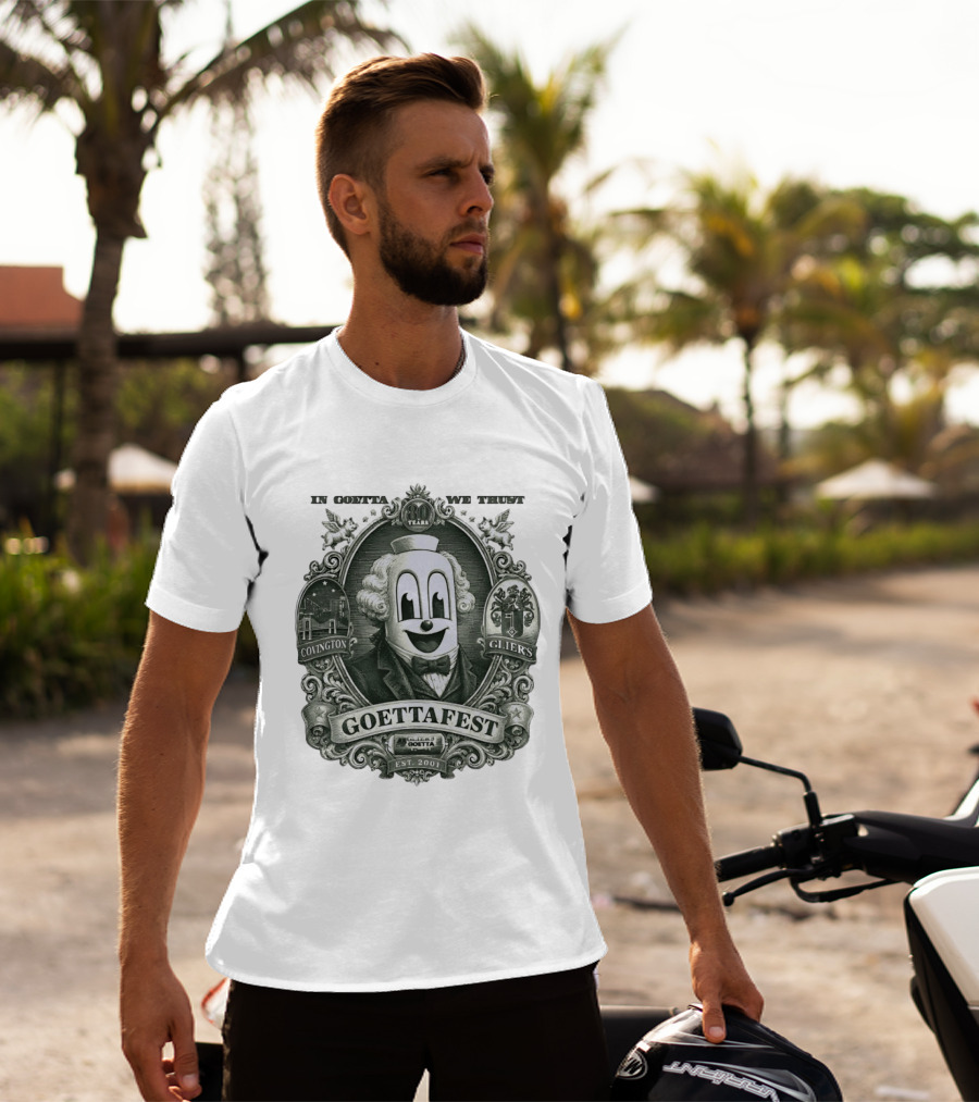 In Goetta We Trust Goettafest Clown Covington Glier's Est 2001 80 Years T-Shirt