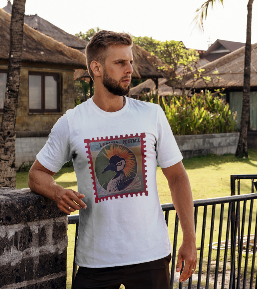 Uganda Postage Stamp Grey Crowned Crane T-Shirt