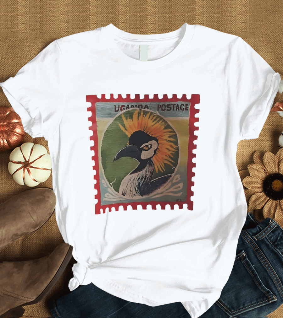 Uganda Postage Stamp Grey Crowned Crane T-Shirt
