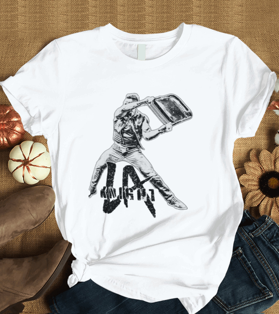 LA Knight Folding Chair Action Pose T-Shirt