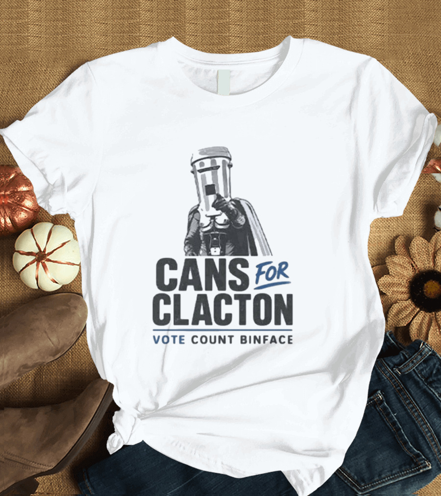 Cans For Clacton Vote Count Binface Political Campaign UK Election T-Shirt