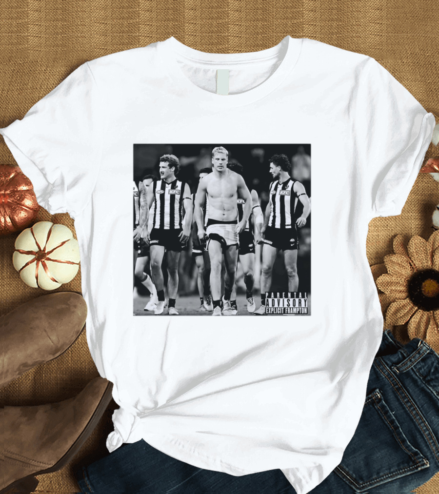 Collingwood Magpies Players Parental Advisory Explicit Frampton AFL Football Team Australia T-Shirt