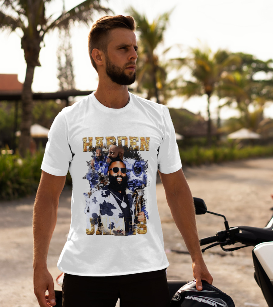 James Harden Houston Rockets NBA Legend Collage T-Shirt