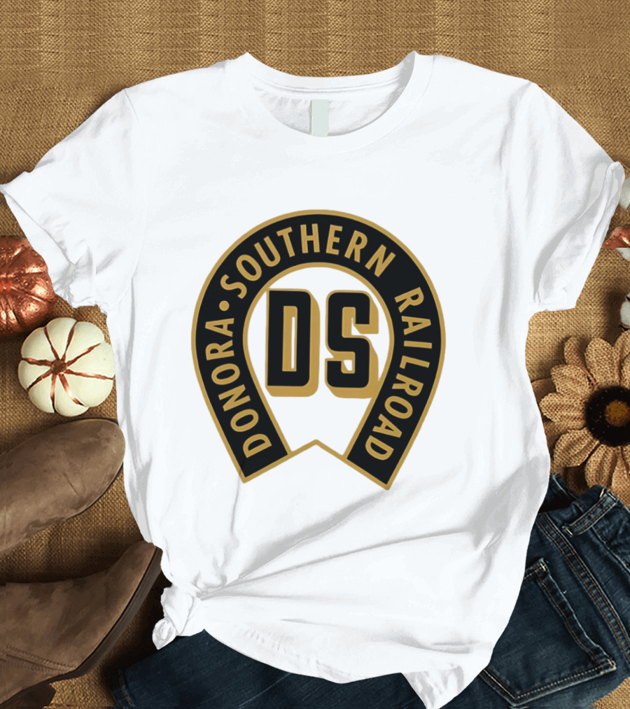 Donora Southern Railroad Horseshoe DS Monogram T-Shirt