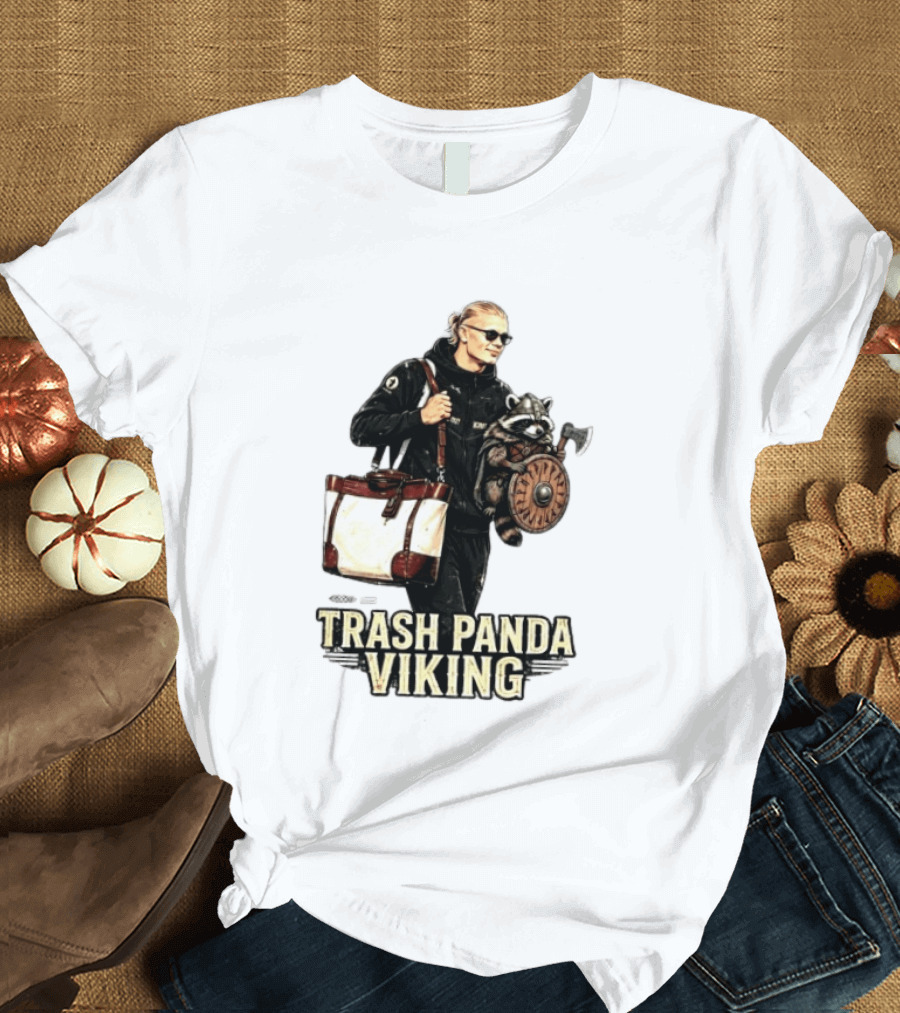 Trash Panda Viking Erling Haaland Football Norway Fans T-Shirt
