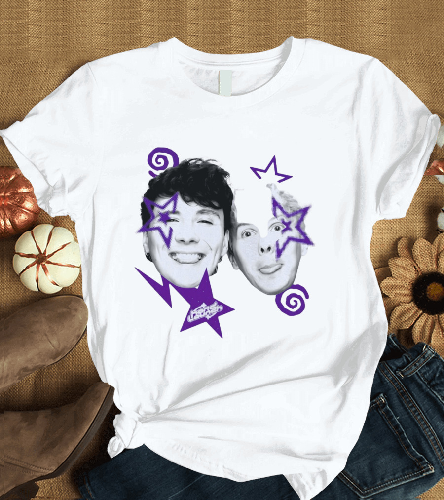 Hard Launch Firstpinof Iconic Faces With Purple Aesthetic Swirls And Stars T-Shirt