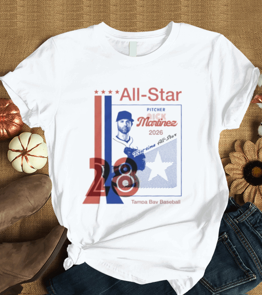 Nick Martinez 2026 All Star Pitcher Tampa Bay Baseball T-Shirt