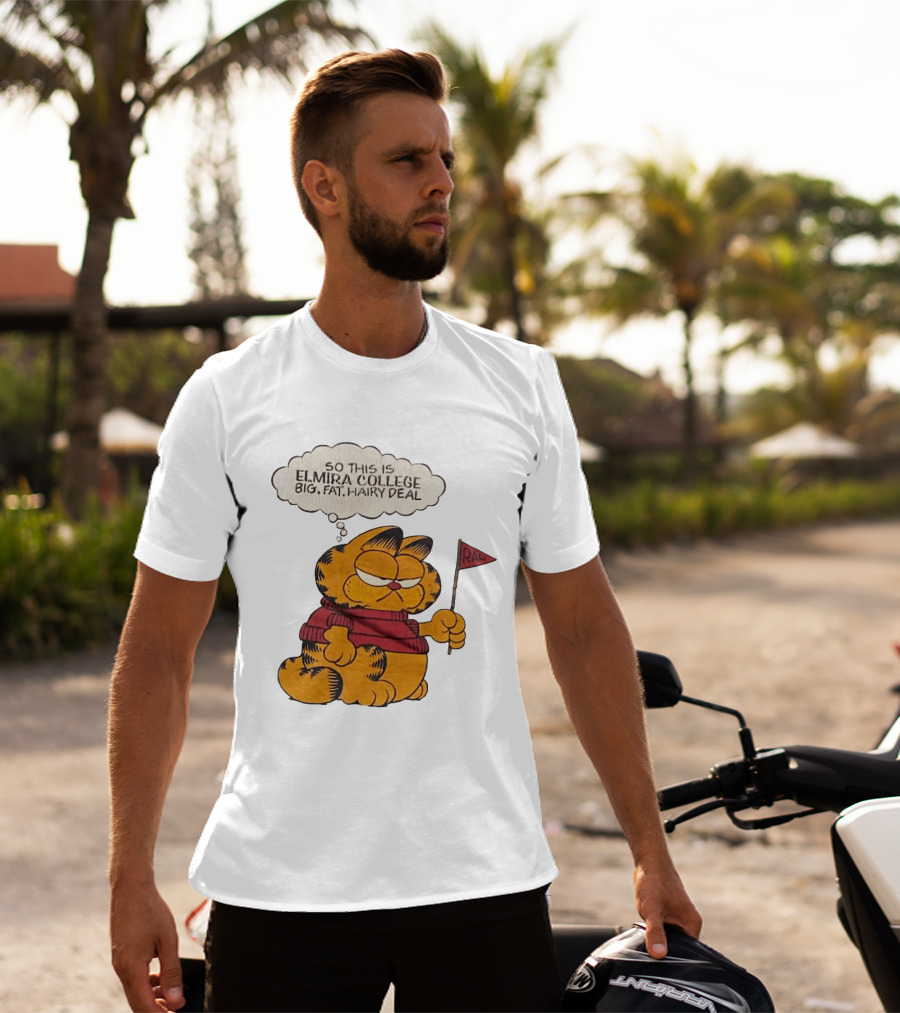 Garfield Elmira College Big Fat Hairy Deal RA Flag T-Shirt